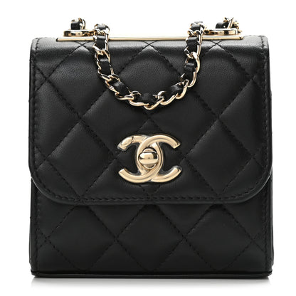 Chanel Lambskin Quilted Mini Trendy CC Chain Wallet Black 1 of 11