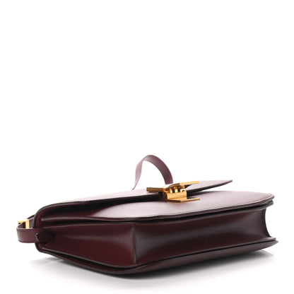 Celine Box Calfskin Medium Classic Box Flap Bag Burgundy 4 of 9