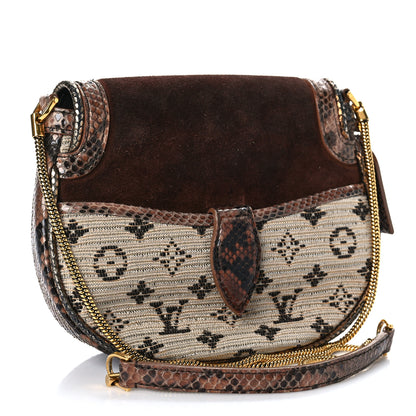 Louis Vuitton Snakeskin Suede Monogram Empire Ponant Marron 3 of 12