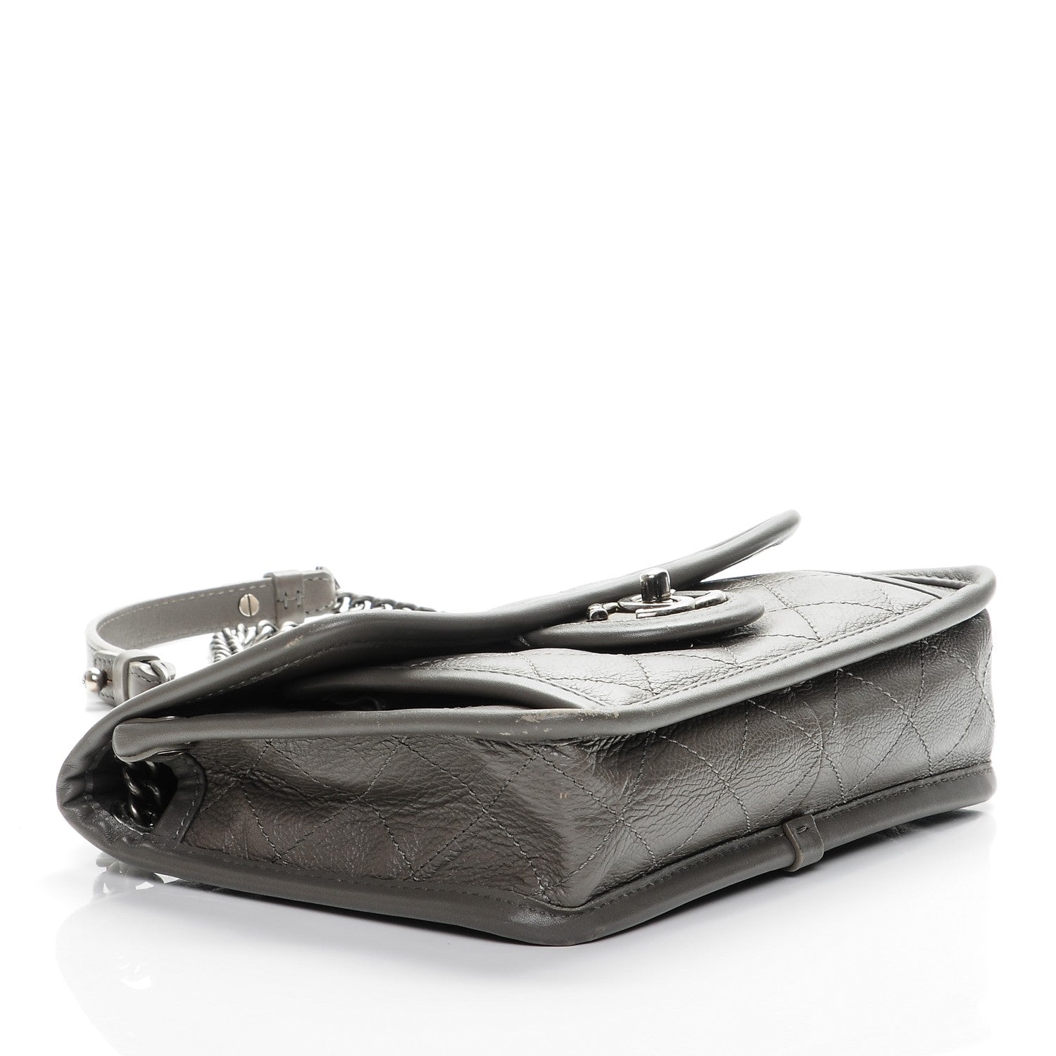 Chanel Calfskin Quilted Mini French Riviera Flap Grey 4 of 11