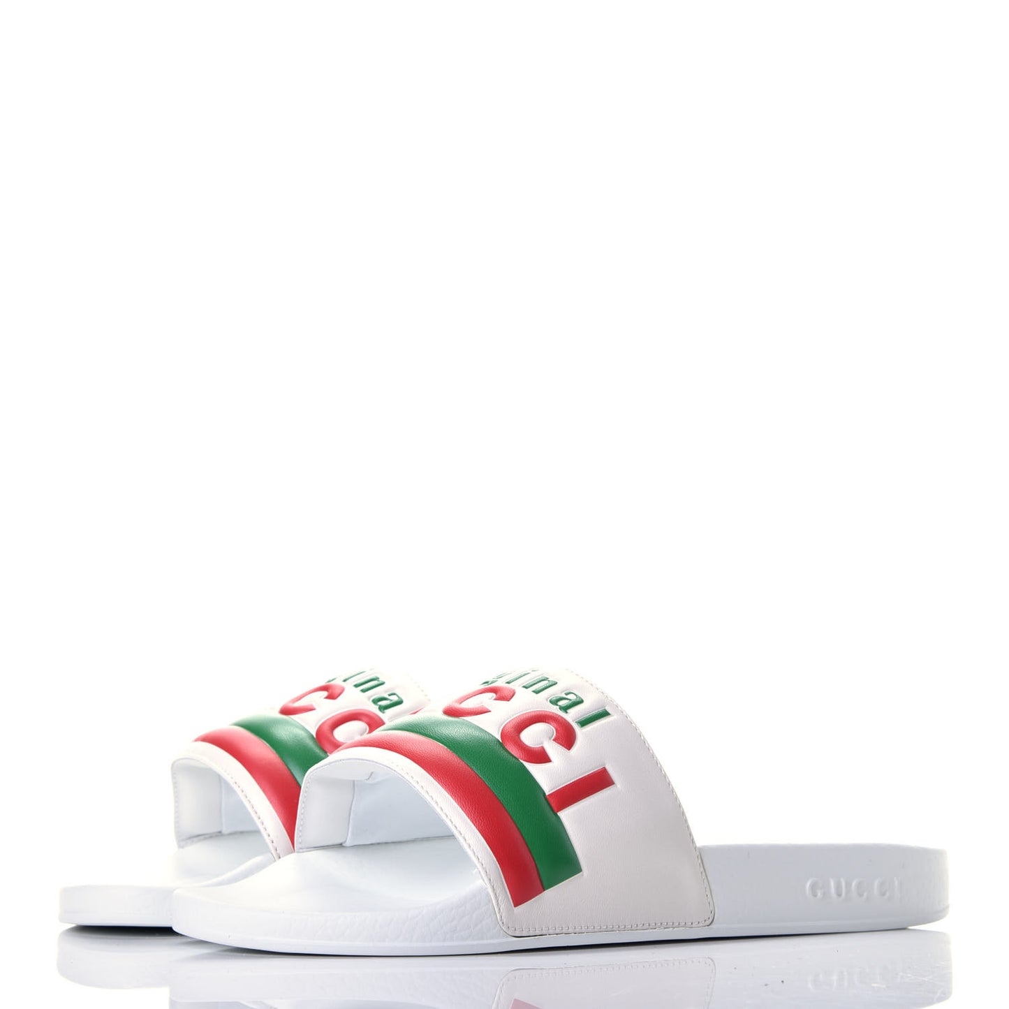Nappa Original Gucci Mens Slide Sandals 8 Great White