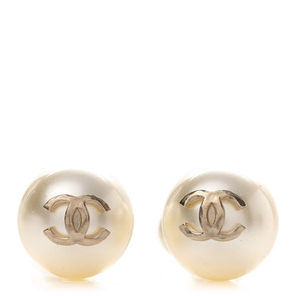Chanel Pearl CC Chain Drop Earrings Gold 4 of 4