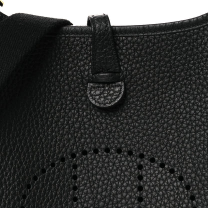 Hermes Taurillon Clemence Evelyne TPM Black 8 of 11