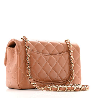 Chanel Lambskin Quilted Mini Rectangular Flap Brown 3 of 13