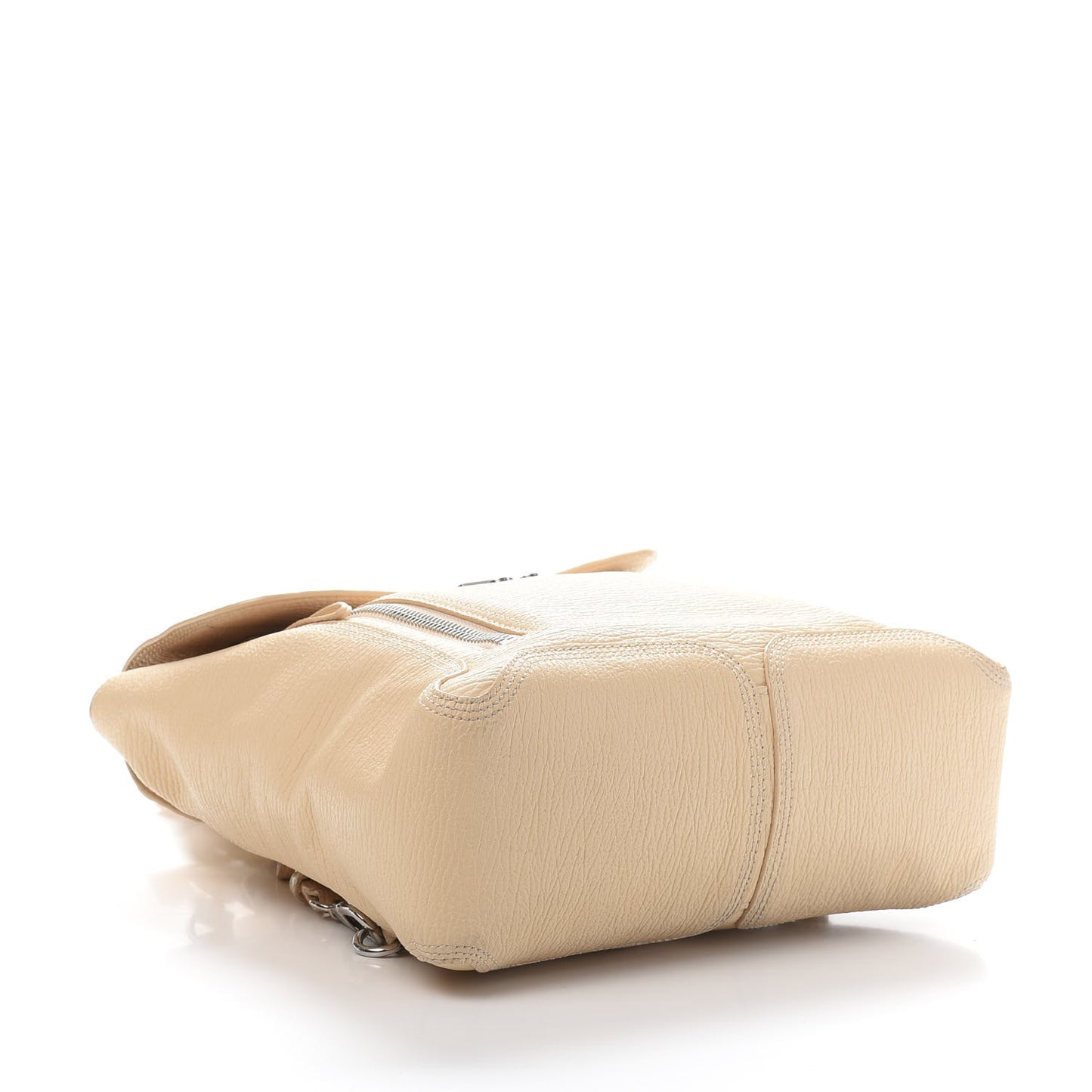 3.1 Textured Calfskin Pashli Backpack White Peach
