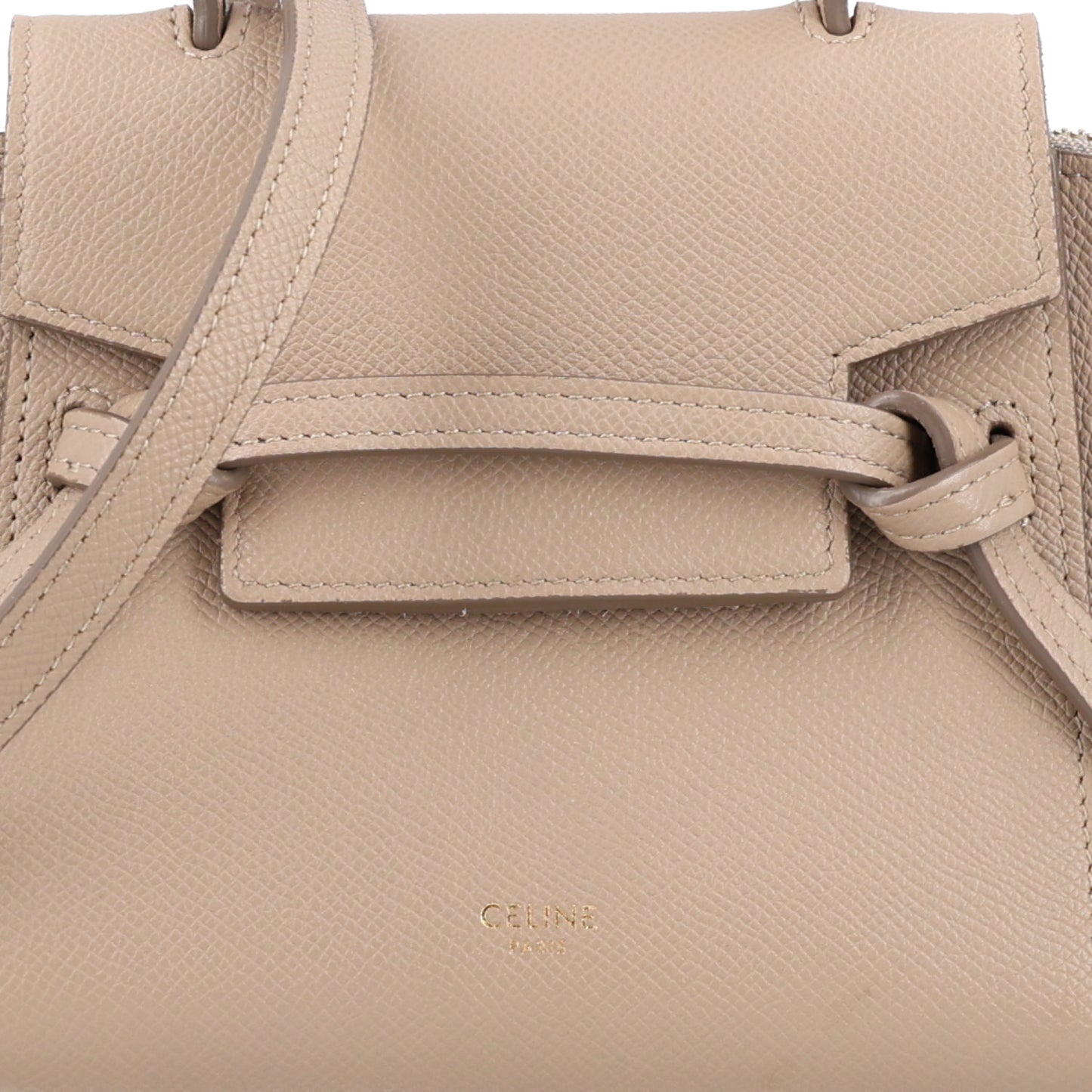 Grained Calfskin Pico Belt Bag Light Taupe