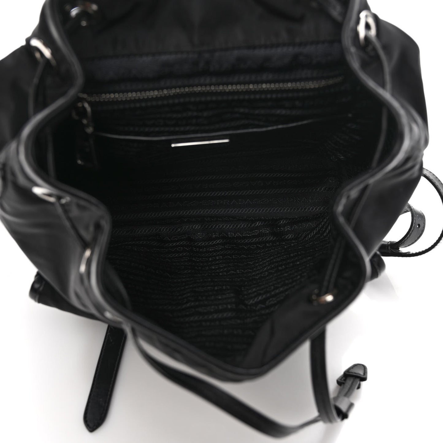 Tessuto Nylon Soft Calfskin Small Backpack Black