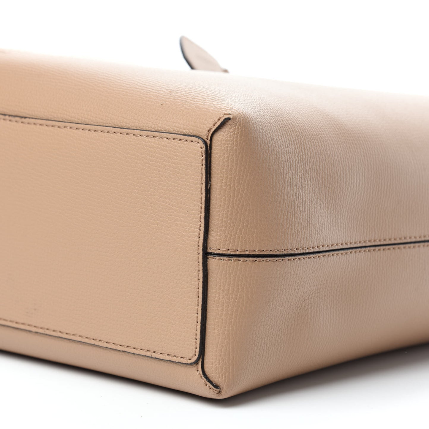 Grainy Calfskin Haymarket Check Medium Reversible Tote Camel