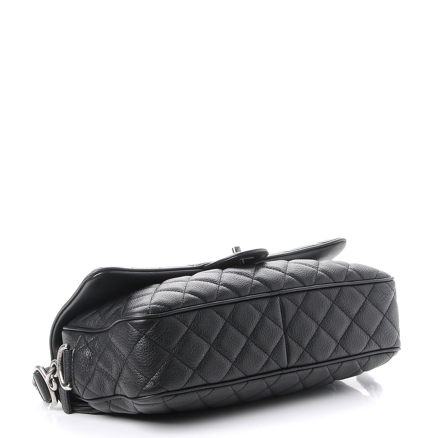 Chanel Grained Calfskin Quilted Medium Casual Rock Flap Black 4 of 8