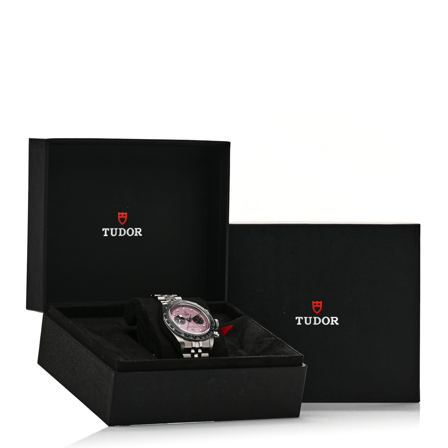 TUDOR Stainless Steel 41mm Black Bay Chronograph Automatic Watch Pink 79360N 5 of 5