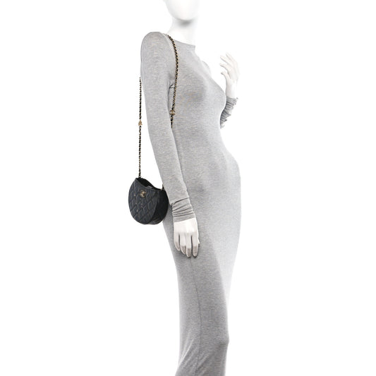 Caviar Quilted Hobo Black