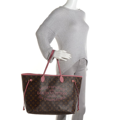 Louis Vuitton Monogram Articles de Voyage Ikat Neverfull GM Rose Velours 2 of 8