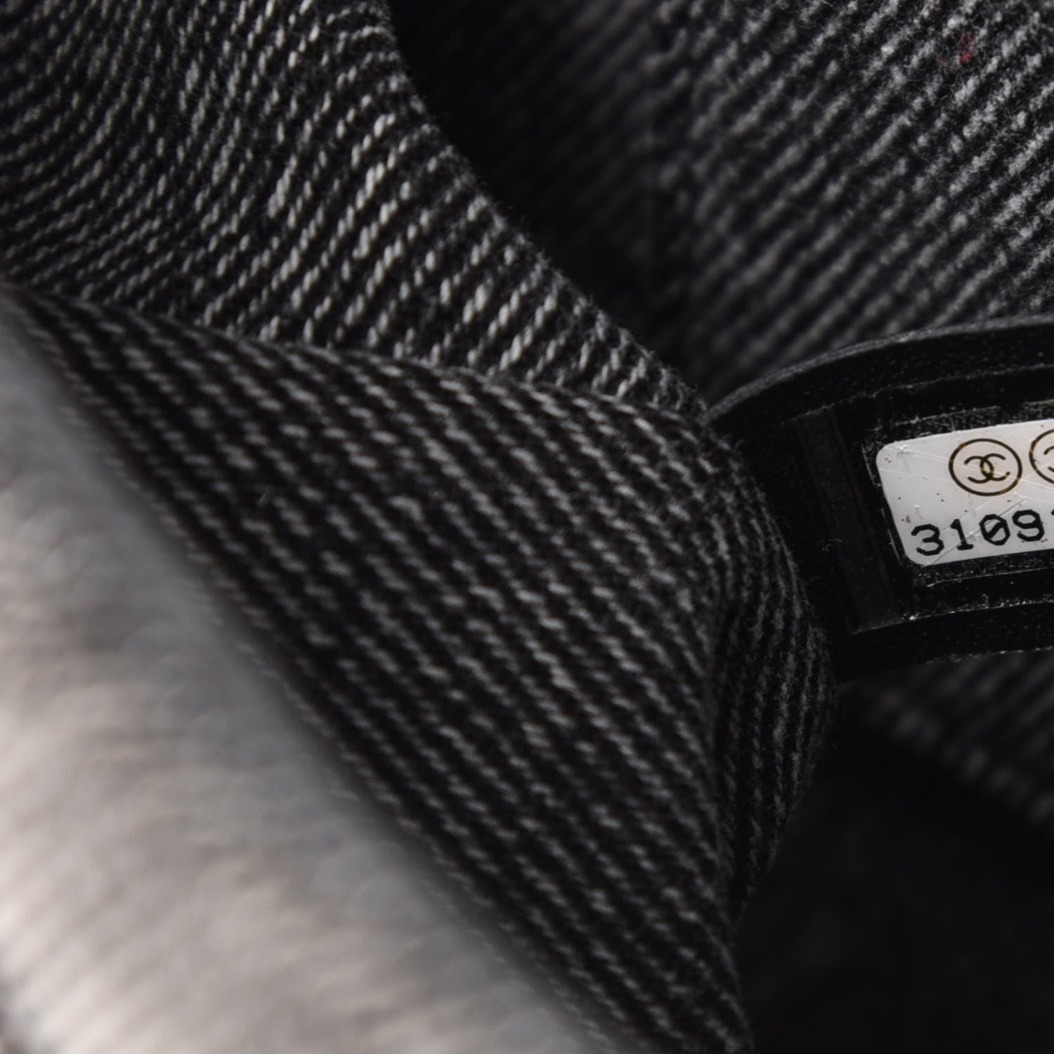 Chanel Denim Stitched Mini Square Flap Black 9 of 11