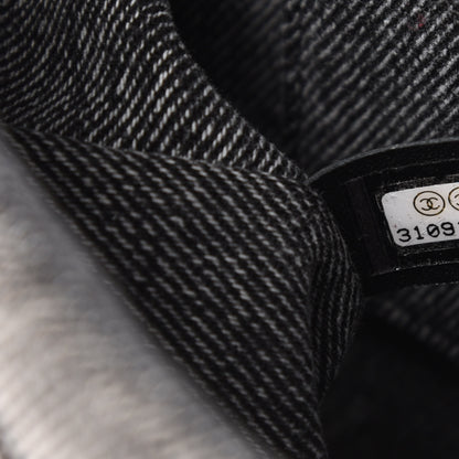 Chanel Denim Stitched Mini Square Flap Black 9 of 11