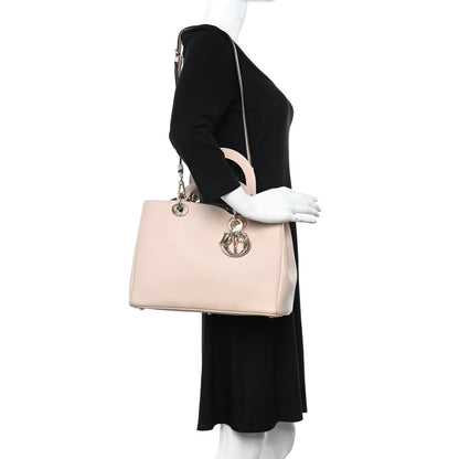 Christian Dior Bullcalf Medium Diorissimo Tote Rose Poudre 2 of 14
