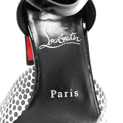 Christian Louboutin Patent PVC Strass Miss Jane Mary Janes 55 Pumps 37.5 Black 7 of 11