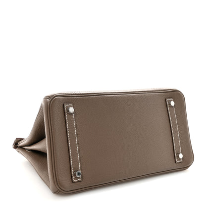 Hermes Taurillon Clemence Birkin 30 Etoupe 4 of 10