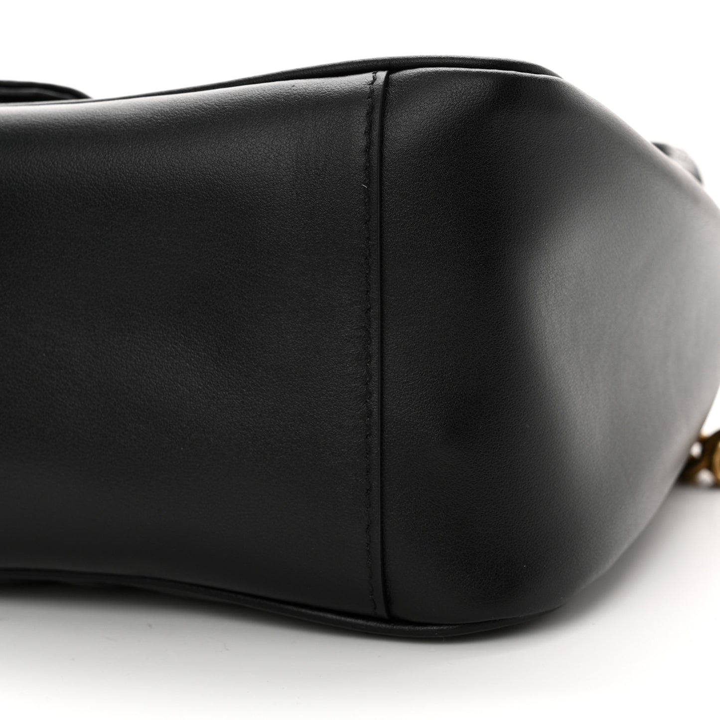 Calfskin Matelasse Small GG Marmont Top Handle Shoulder Bag Black