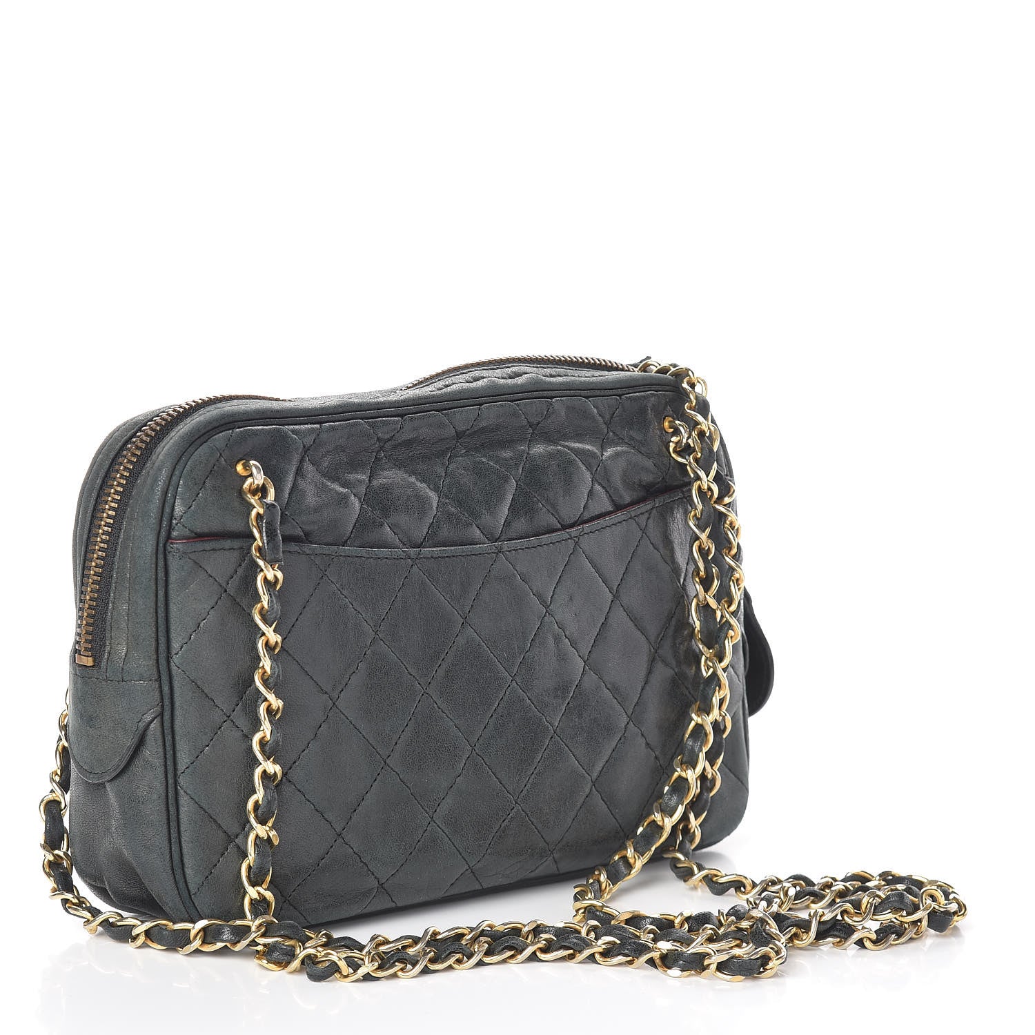 Chanel Lambskin Quilted Camera Case Black 3 of 15