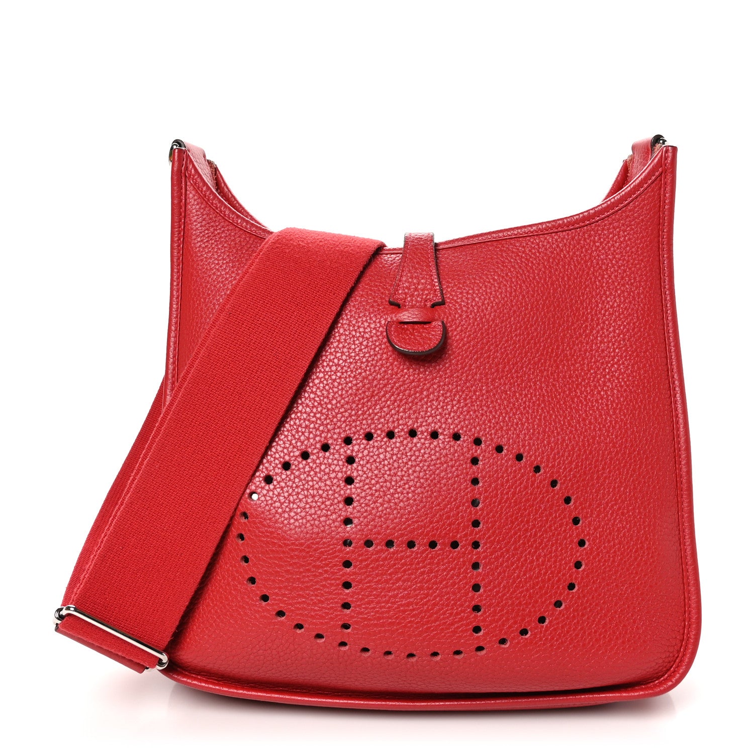 Hermes Taurillon Clemence Evelyne III PM Rouge Casaque 1 of 10