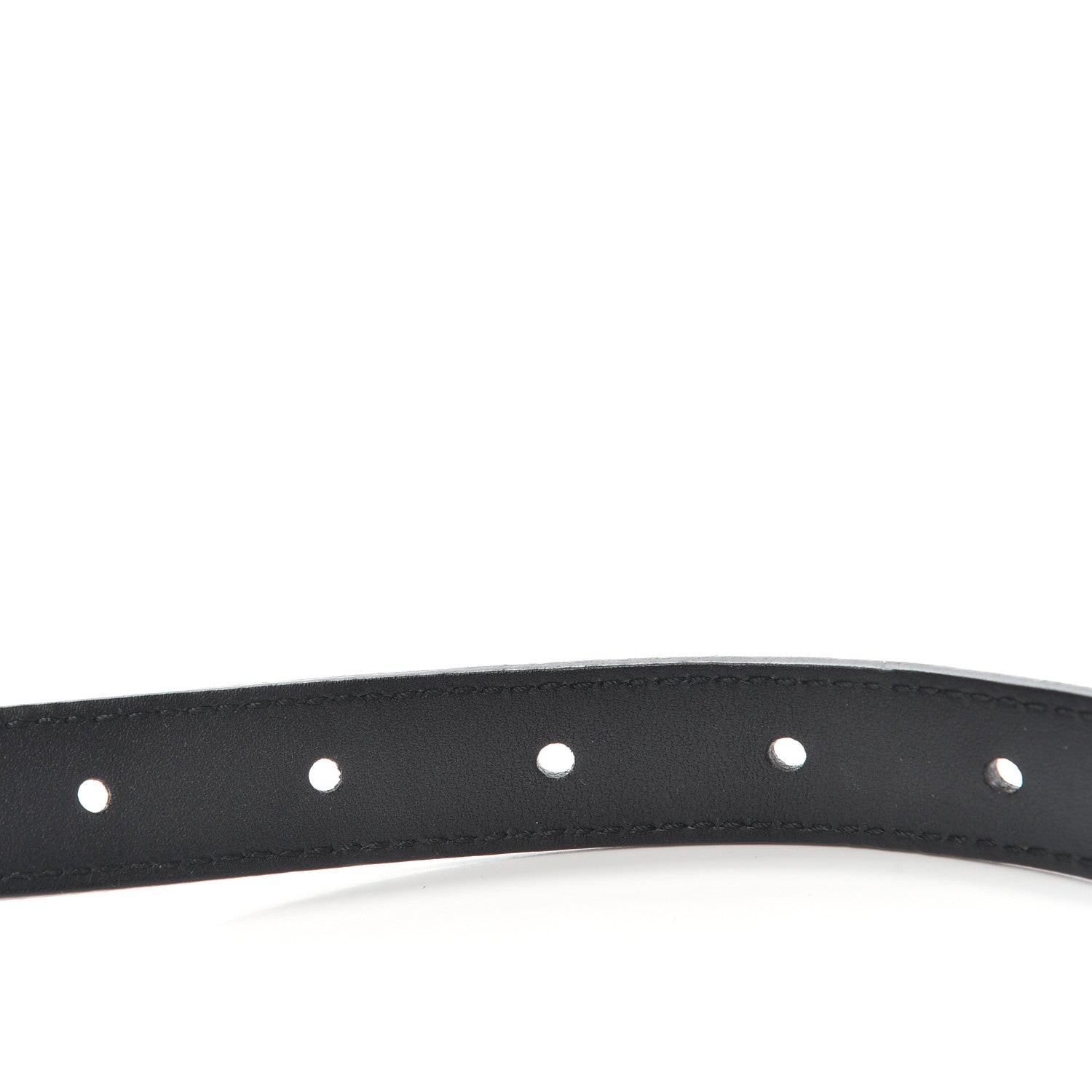 Gucci Calfskin Pearl Double G 20mm Belt 85 34 Black Cream 5 of 6