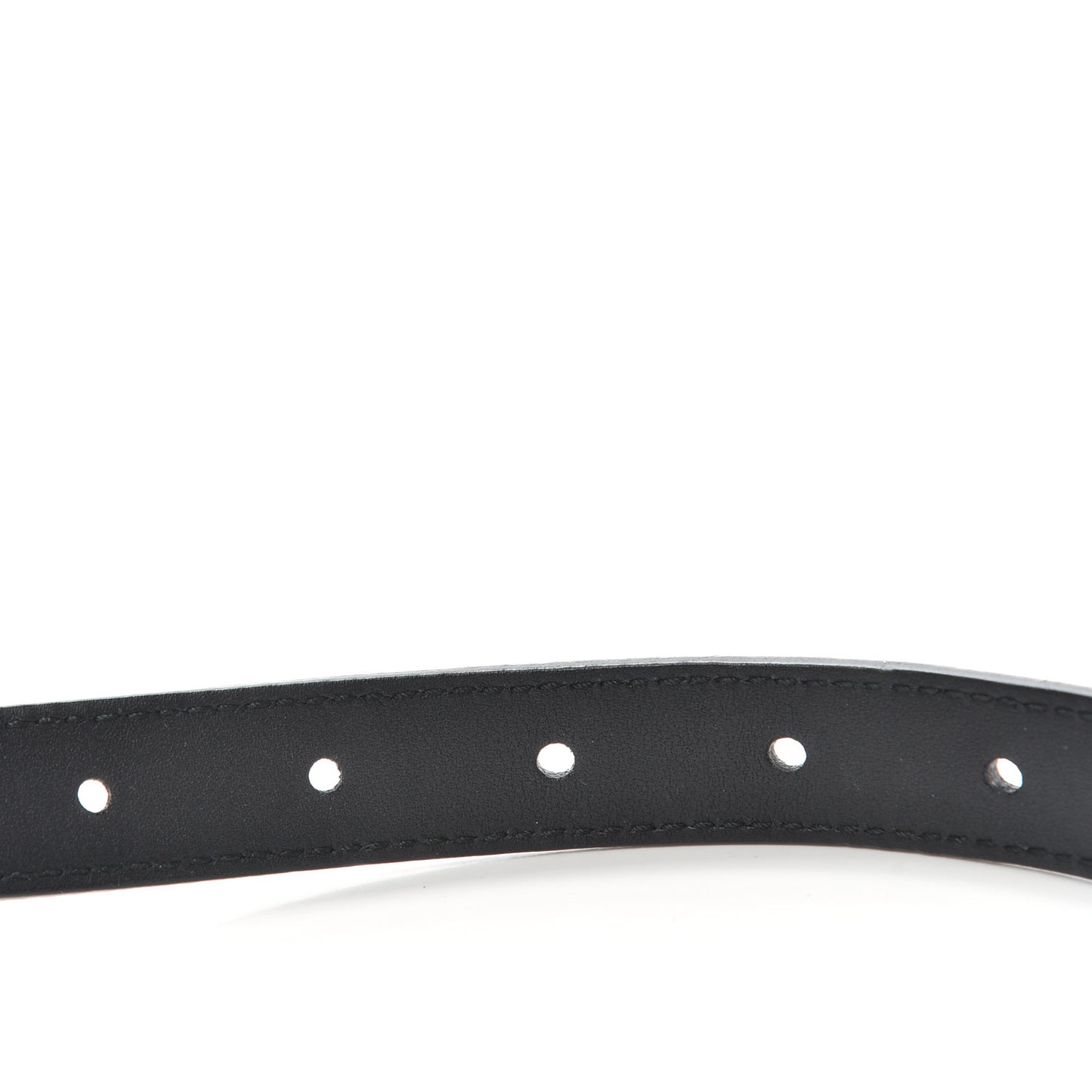Calfskin Pearl Double G 20mm Belt 85 34 Black Cream