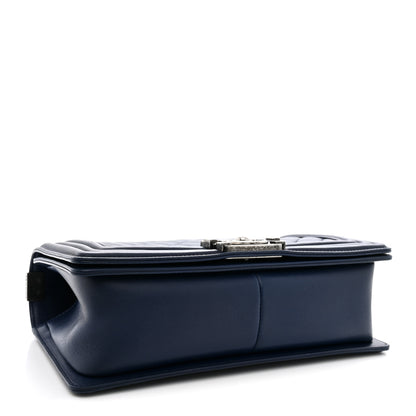 Chanel Lambskin Quilted Medium Boy Flap Navy 4 of 10