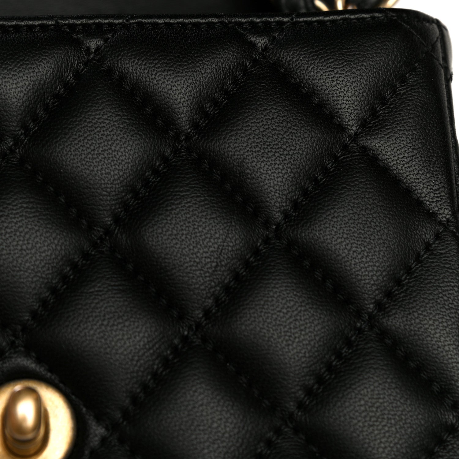 Chanel Lambskin Quilted Mini Square Flap Black 11 of 12