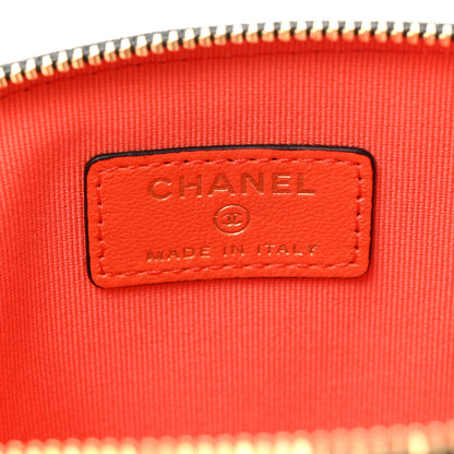 Chanel Lambskin Clownfish Clutch Orange White Black 6 of 8