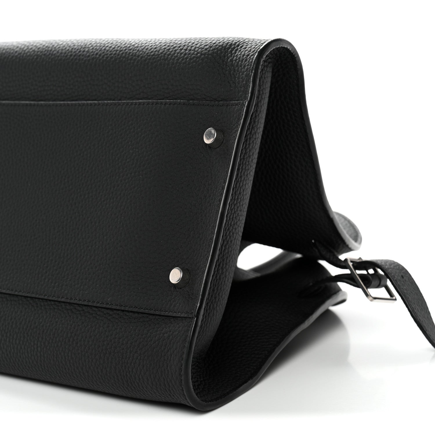 The Row Matte Grained Calfskin EW Margaux Black 9 of 11