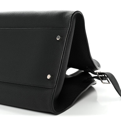 The Row Matte Grained Calfskin EW Margaux Black 9 of 11
