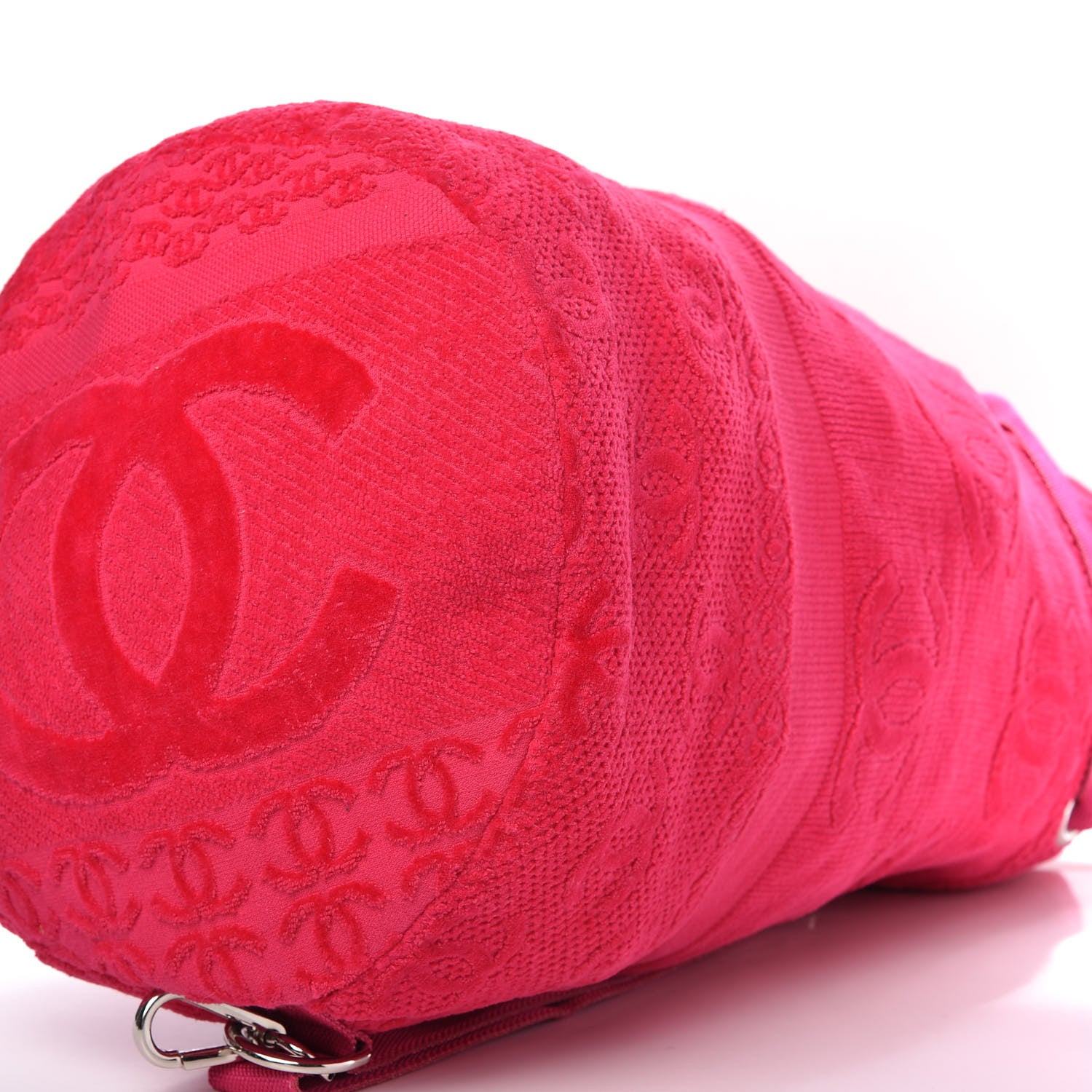 Chanel Terry Cotton CC Drawstring Backpack Pink 7 of 8
