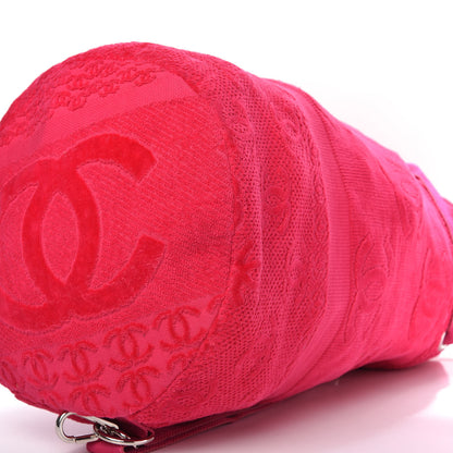 Chanel Terry Cotton CC Drawstring Backpack Pink 7 of 8