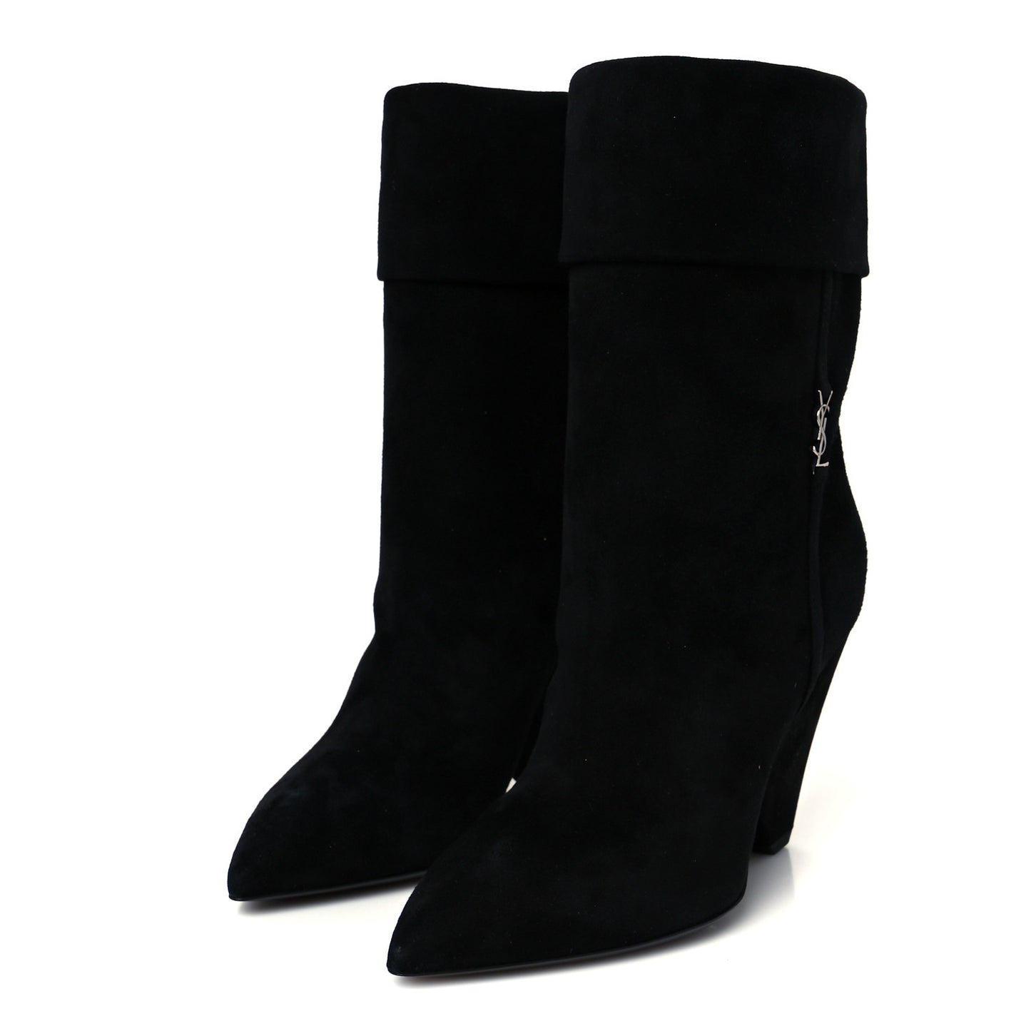 Kid Scamosciato Niki 85 Wedge Booties 36 Black