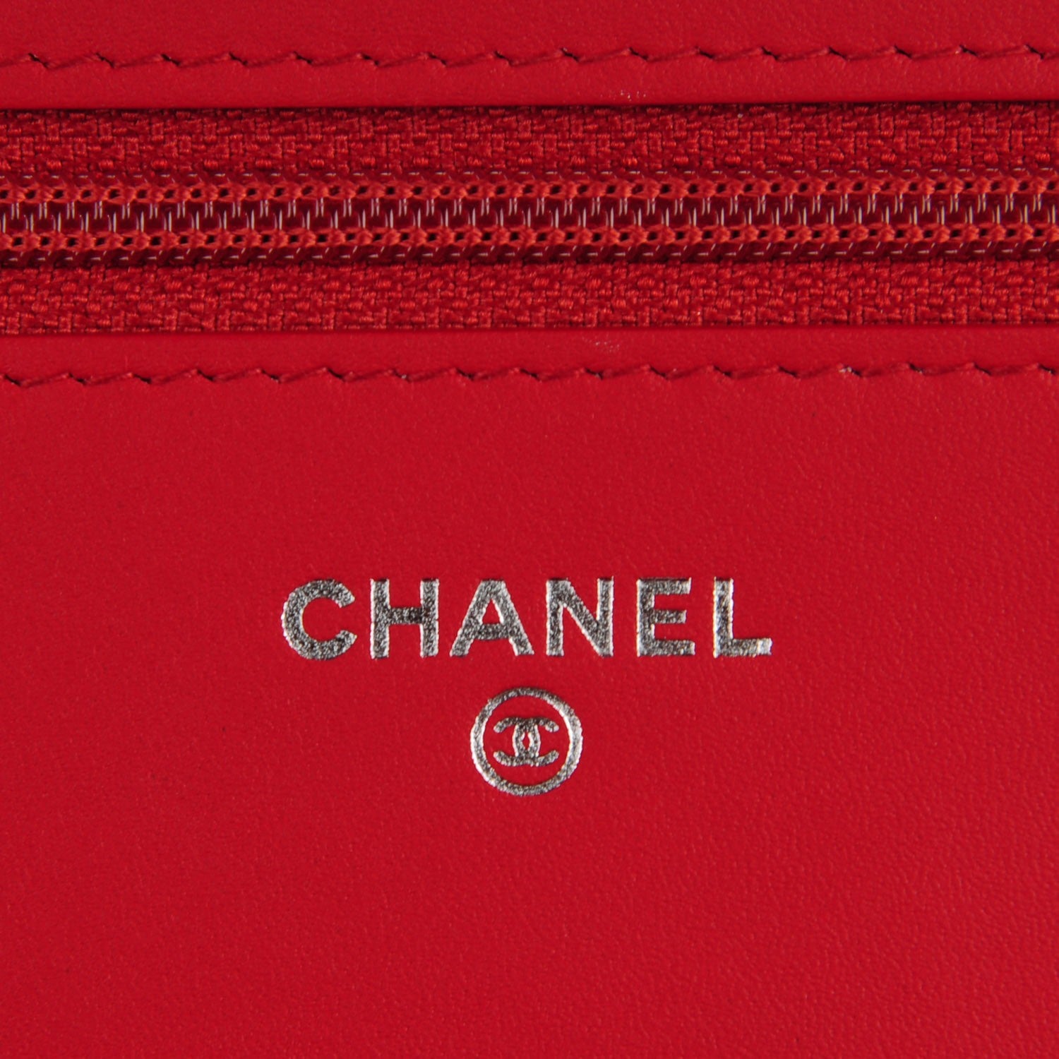 Chanel Caviar Timeless CC Wallet On Chain WOC Red 7 of 9