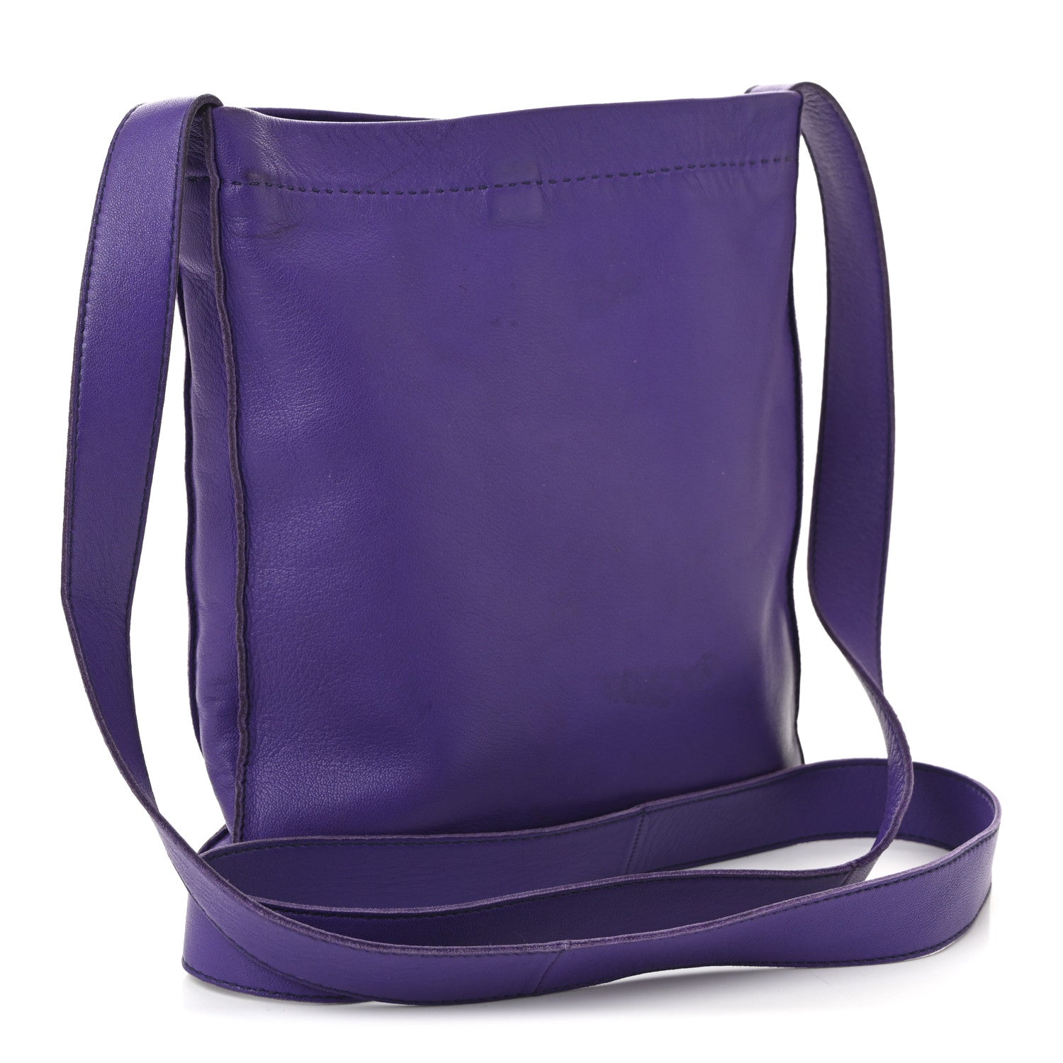 Hermes Lambskin Clou De Selle Pouch Crocus 3 of 12