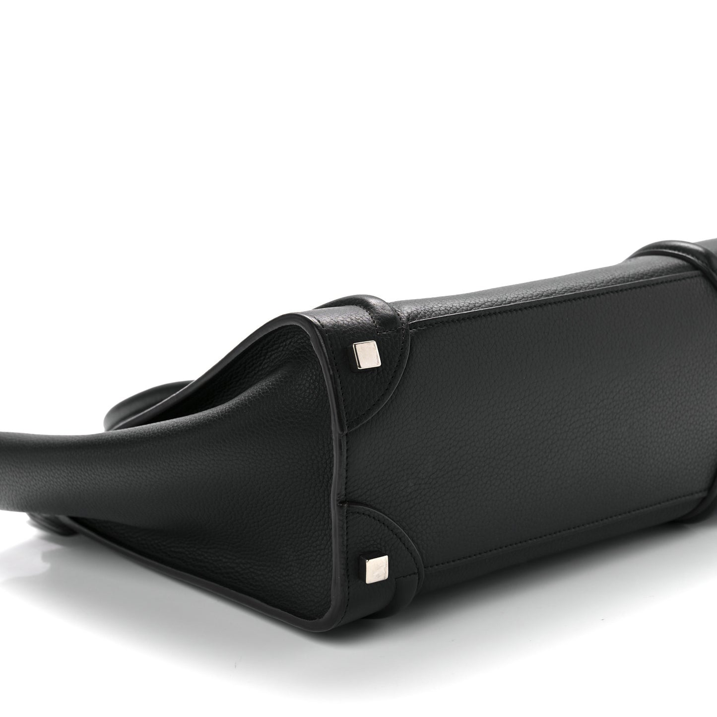 Drummed Calfskin Micro Luggage Black