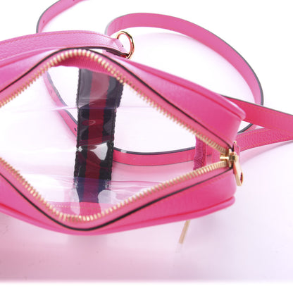 Gucci Vinyl Web Mini Ophidia Transparent Shoulder Bag Fluorescent Fuchsia 4 of 4