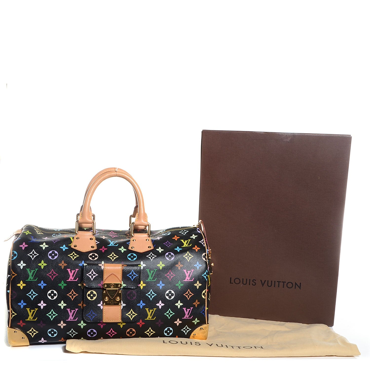 Louis Vuitton Monogram Multicolor Speedy 40 Black 5 of 8