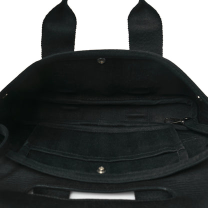 Hermes Chevron Herringbone Swift Long Valparaiso PM Black 6 of 10