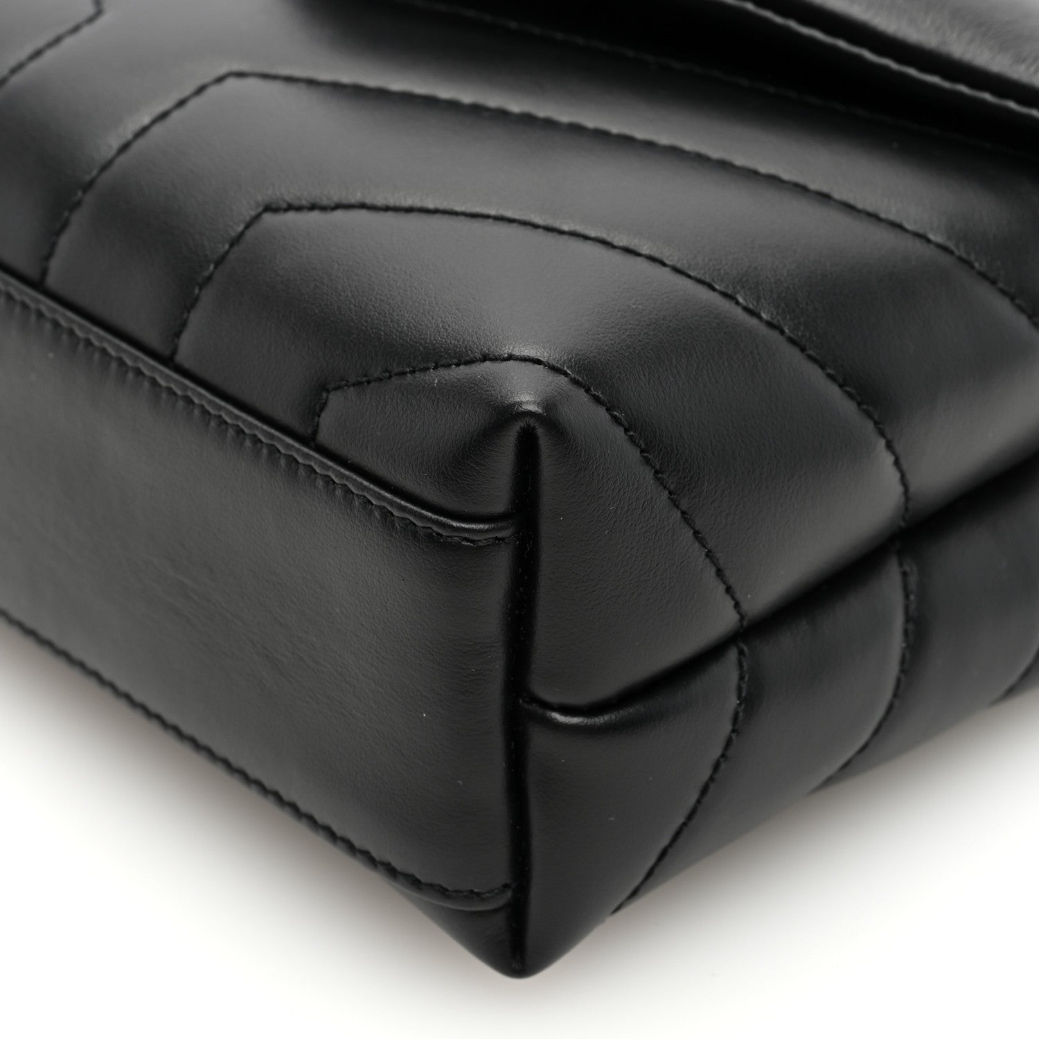 Saint Laurent Calfskin Y Quilted Monogram Toy Loulou Crossbody Bag Black 9 of 10