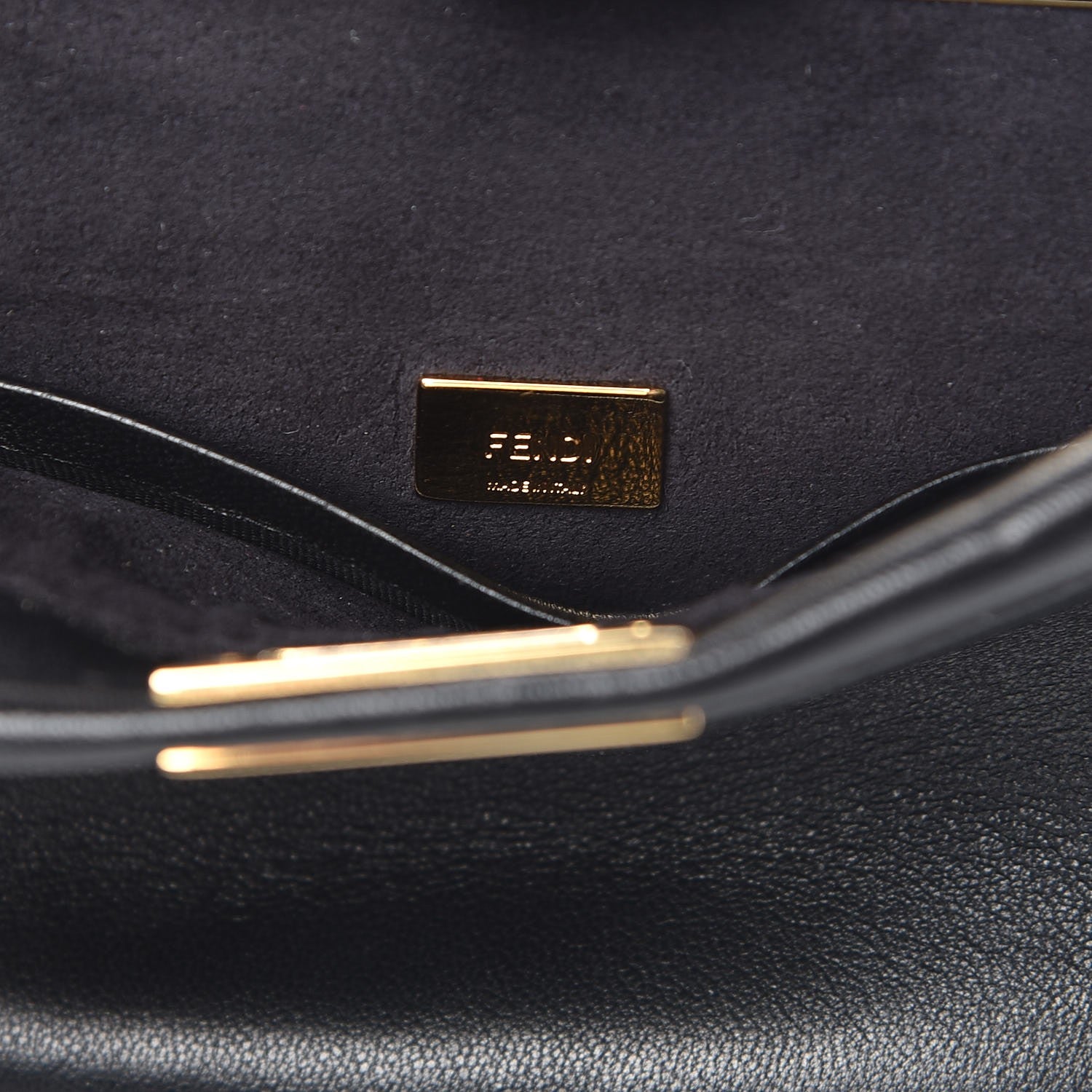 Fendi Nappa Micro Peekaboo Iconic Satchel Black 5 of 10