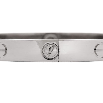 Cartier 18K White Gold LOVE Bracelet 17 4 of 9