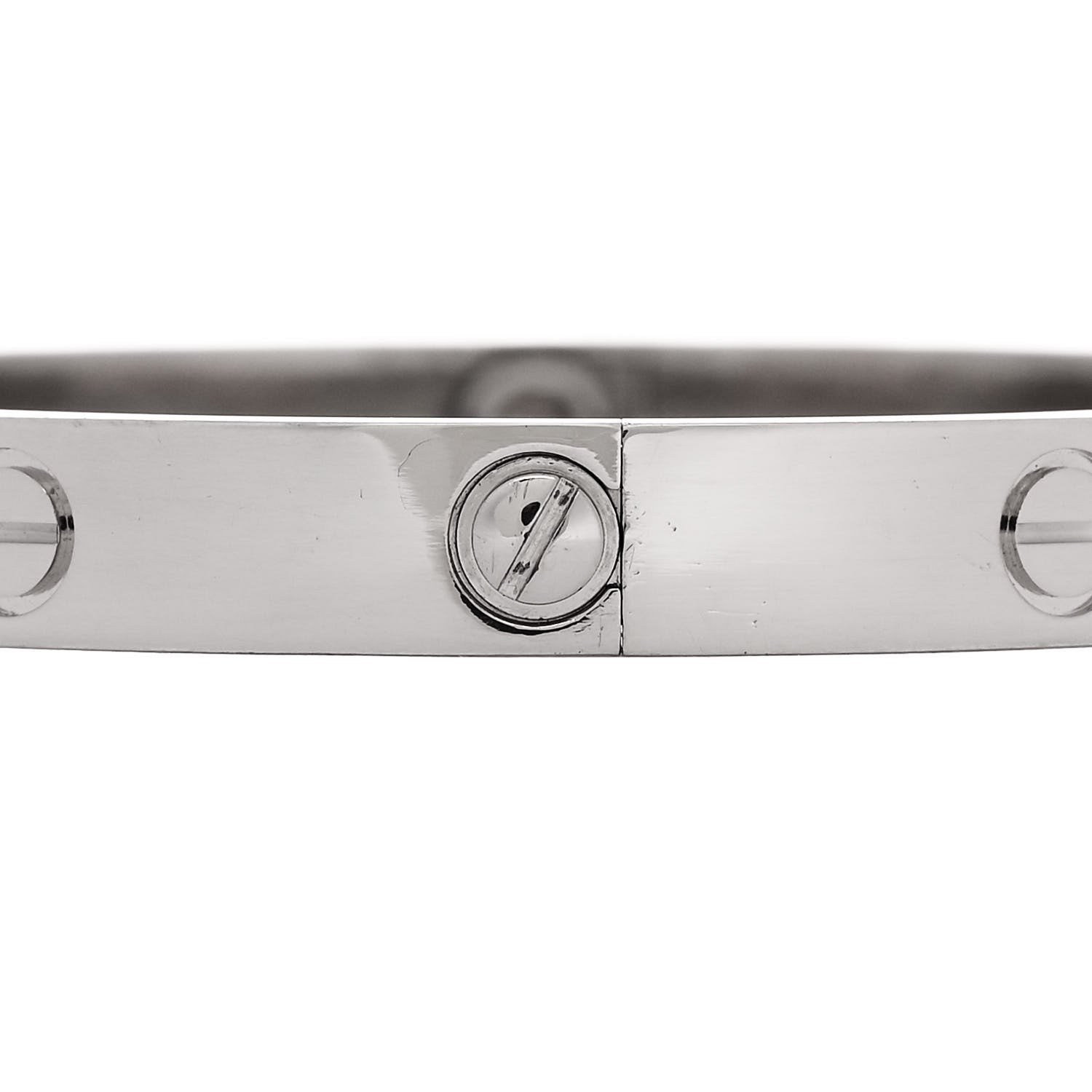 Cartier 18K White Gold LOVE Bracelet 17 4 of 9