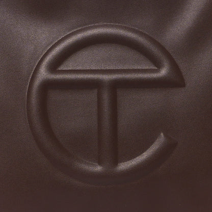 Telfar Vegan Leather Medium Shopping Bag Chocolate 8 of 10