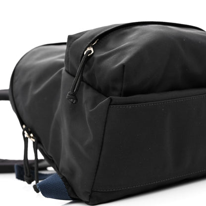 Balenciaga Sport Nylon Logo Embroidered S Wheel Backpack Black White 9 of 10