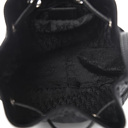 Christian Dior Satin Crystal Cannage Drawstring Bag Black 5 of 14