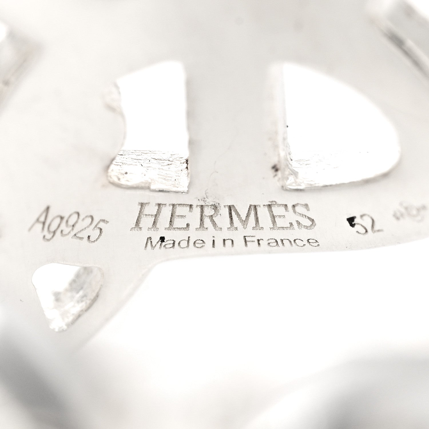 Hermes Sterling Silver GM Chaine d'Ancre Enchainee Band Ring 52 6 4 of 6