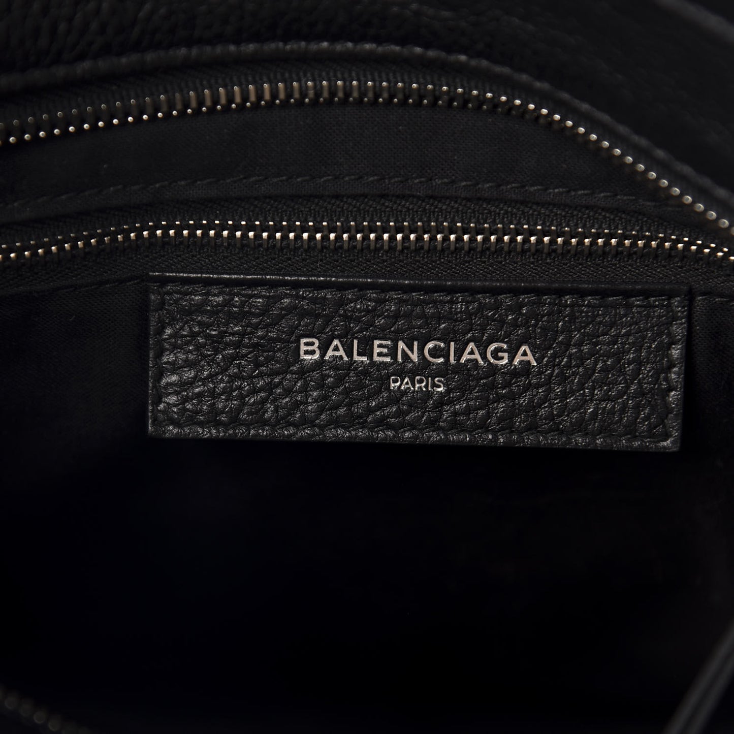 Calfskin Medium Logo North South Shopping Tote Black