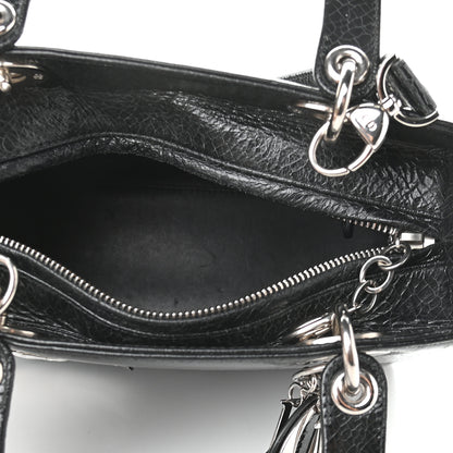 Christian Dior Ceramic Effect Deerskin Jeweled Swan Lady Dior Black 7 of 9